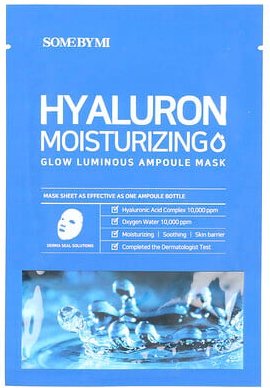 SOME BY MI, Hyaluron Moisturizing, Glow Luminous Ampoule Beauty Mask, feuchtigkeitsspendende, leuchtende Ampullen-Beauty...
