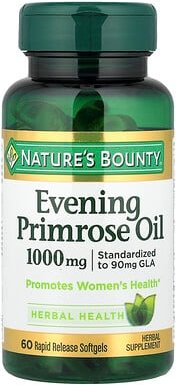 Nature's Bounty, Evening Primrose Oil, Nachtkerzenöl, 60 Weichkapseln mit schneller Freisetzung