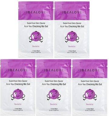 Idealove, Superfood Skin Savior, Acai You Checking Me Out, mit Superfoods angereicherte Gesichtsmaske, Açaí, 5 Beauty-Tu...