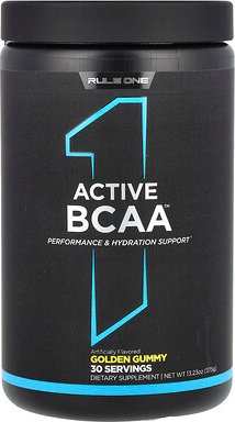 Rule One Proteins, Active BCAA, Golden Gummy, aktive BCAA, Fruchtgummi, 375 g (13,23 oz.)