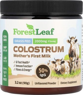 Forest Leaf, Colostrum Powder, Colostrum-Pulver, Muttermilch, geschmacksneutral, 90 g (3,2 oz.)