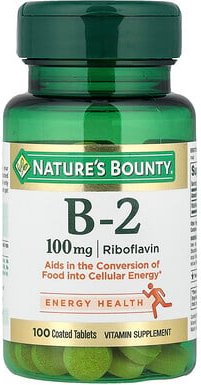 Nature's Bounty, Vitamin B2, 100 mg, 100 beschichtete Tabletten