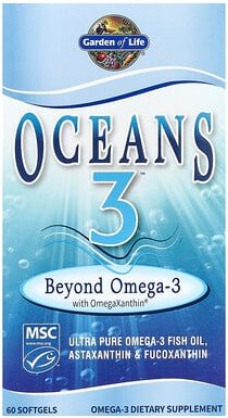 Thumbnail - Garden of Life, Oceans 3, Beyond Omega-3 mit OmegaXanthin, 60 Weichkapseln