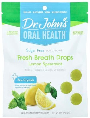 Thumbnail - Dr. John's Healthy Sweets, Oral Health™, Fresh Breath Drops, Tropfen für frischen Atem, + Zinkkristalle, Zitrone-Grüne-M...