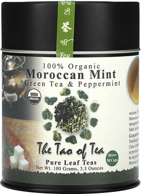The Tao of Tea, 100% Bio-Grüntee und Pfefferminze, marokkanische Minze, 100 g (3,5 oz.)