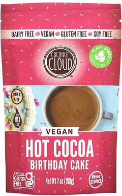 Coconut Cloud, Vegan Hot Cocoa, Geburtstagstorte, 198 g (7 oz.)