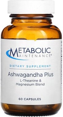 Metabolic Maintenance, Ashwagandha Plus, L-Theanin- und Magnesiummischung, 60 Kapseln