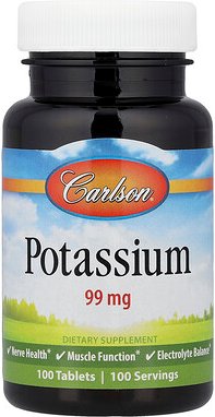 Carlson, Kalium, 99 mg, 100 Tabletten