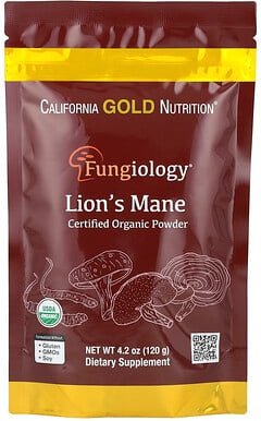 California Gold Nutrition, Fungiology®, Löwenmähne-Pulver mit Bio-Zertifizierung, 120 g (4,2 oz.)