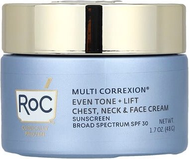 RoC, Multi Correxion®, Gleichmäßiger Ton + Straffung, Brust-, Hals- und Gesichtscreme, LSF 30, 48 g (1,7 oz.)