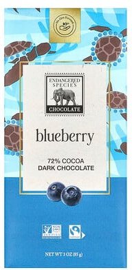 Thumbnail - Endangered Species Chocolate, Köstliche Heidelbeeren + dunkle Schokolade, 72% Kakao, 85 g (3 oz.)
