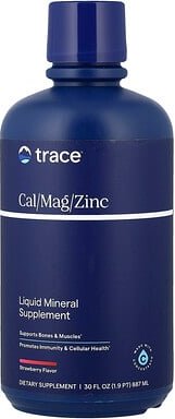 Trace, Liquid Mineral Supplement, flüssiges Mineralstoff-Ergänzungsmittel, Cal/Mag/Zink, Erdbeere, 887 ml (30 fl. oz.)
