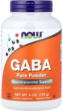 NOW Foods, GABA, reines Pulver, 170 g (6 oz)