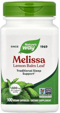 Nature's Way, Melissa Lemon Balm Leaf, Melisse-Zitronenmelisse-Blatt, 100 vegane Kapseln (500 mg pro Kapsel)