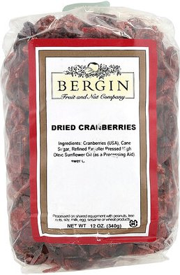 Bergin Fruit and Nut Company, Dried Cranberries, getrocknete Cranberrys, 340 g (12 oz.)