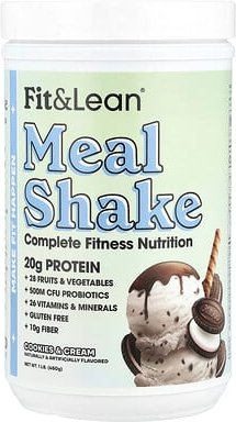 Fit & Lean, Meal Shake, Complete Fitness Nutrition, Kekse und Sahne, 450 g (1 lb.)