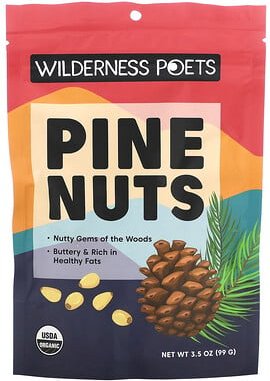 Wilderness Poets, Organic Pine Nuts, Bio-Kiefernüsse, 99 g (3,5 oz.)