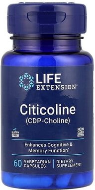 Life Extension, Citicolin (CDP-Cholin), 60 pflanzliche Kapseln (250 mg pro Kapsel)