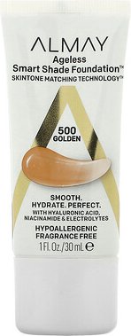 Almay, Ageless SmartShade Foundation, 500 Golden, 30 ml (1 fl. oz.)