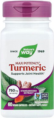 Nature's Way, Turmeric, Kurkuma mit maximaler Wirksamkeit, 750 mg, 60 vegane Kapseln