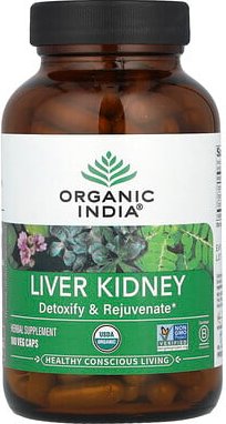 Organic India, Liver Kidney, Leber und Nieren, 180 pflanzliche Kapseln