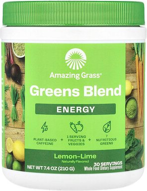 Amazing Grass, Greens Blend, Energy, Zitrone-Limette, 210 g (7,4 oz.)