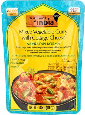 Kitchens of India, Navratan Korma, Gemischtes Gemüse-Curry mit Hüttenkäse, mild, 285 g (10 oz.)