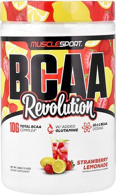 MuscleSport, BCAA, Revolution, Erdbeerlimonade, 450 g (15,9 oz.)