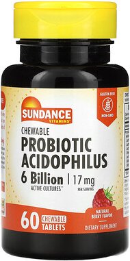 Sundance Vitamins, Chewable Probiotic Acidophilus, Chewable Probiotic Acidophilus, Chewable Probiotic Acidophilus, natür...