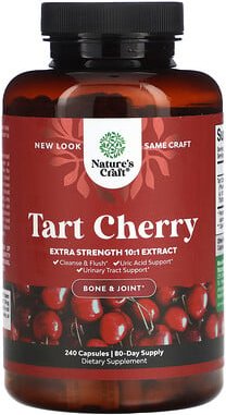 Nature's Craft, Tart Cherry, Sauerkirsche, 240 Kapseln (250 mg pro Kapsel)