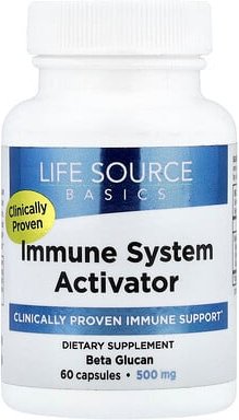Life Source Basics (WGP Beta Glucan), Immunsystem-Förderung, 500 mg, 60 Kapseln