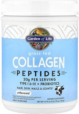 Garden of Life, Grass Fed Collagen Peptides, Unflavored, Kollagenpeptide von grasgefütterten Kühen, geschmacksneutral, 5...
