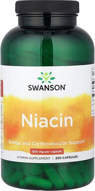 Swanson, Niacin, 500 mg, 250 Kapseln