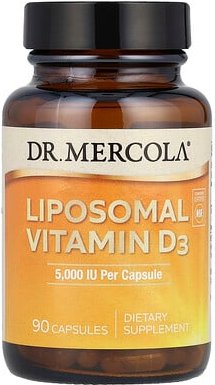 Dr. Mercola, Liposomal Vitamin D3, liposomales Vitamin D3, 125 mcg (5.000 IU), 90 Kapseln