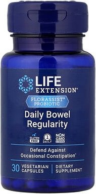 Life Extension, Florassist® Probiotic, Probiotikum für die tägliche Darmtätigkeit, 30 pflanzliche Kapseln (57,5 mg pro K...