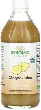 Thumbnail - Dynamic Health, Zertifizierter Bio-Ingwer, 100% Saft, ungesüßt, 473 ml (16 fl. oz.)