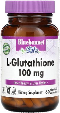 Bluebonnet Nutrition, L-Glutathion, 100 mg, 60 pflanzliche Kapseln
