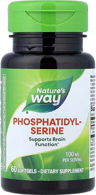 Thumbnail - Nature's Way, Phosphatidylserin, Phosphatidylserin, 100 mg, 60 Weichkapseln