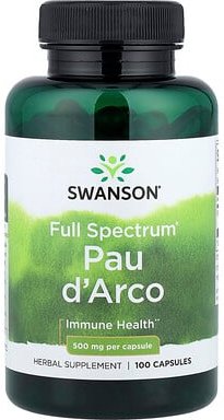 Swanson, Full Spectrum® Pau d'Arco, Pau D’Arco, 500 mg, 100 Kapseln