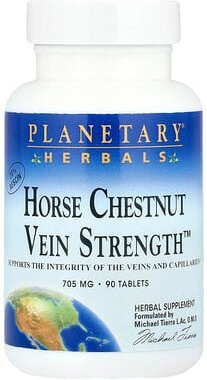Planetary Herbals, Horse Chestnut Vein Strength™, Rosskastanie, 705 mg, 90 Tabletten