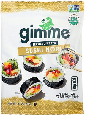 gimMe, Sushi Nori, Seaweed Wraps, Seetang-Wraps, 23 g (0,81 oz.)