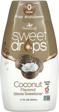 SweetLeaf Stevia, Sweet Drops, Coconut, 50 ml (1,7 fl. oz.)
