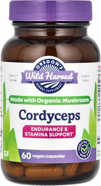 Oregon's Wild Harvest, Cordyceps, 60 vegane Kapseln (525 mg pro Kapsel)