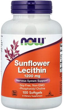 NOW Foods, Sonnenblumenlecithin, 1.200 mg, 100 Weichkapseln