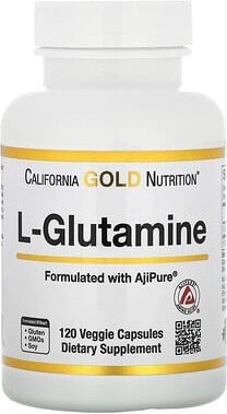 California Gold Nutrition, L-Glutamine, L-Glutamin, AjiPure, 120 pflanzliche Kapseln (500 mg pro Kapsel)