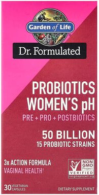 Garden of Life, Probiotika für Frauen, pH-Wert, 50 Milliarden, 30 vegetarische Kapseln