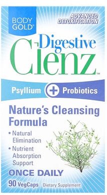BodyGold, Digestive Clenz, Verdauungs-Clenz, 90 pflanzliche Kapseln
