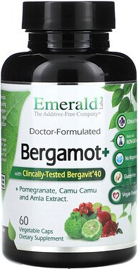 Emerald Laboratories, Bergamot+, Bergamotte, 60 pflanzliche Kapseln
