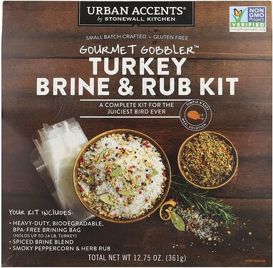 Urban Accents, Gourmet Gobbler™, Turkey Brine & Rub Kit, Truthahnsole-Rub-Set, 1 Set, 361 g (12,75 oz.)