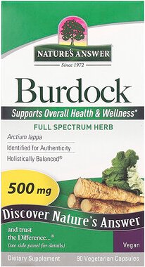 Nature's Answer, Kletten, Vollspektrumkraut, 500 mg, 90 vegetarische Kapseln